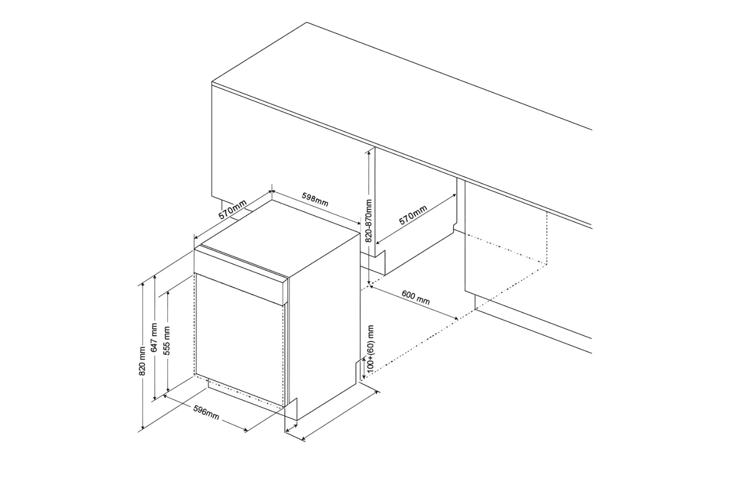 Máy Rửa Chén Âm Bán Phần Malloca MDW14-S08SI
