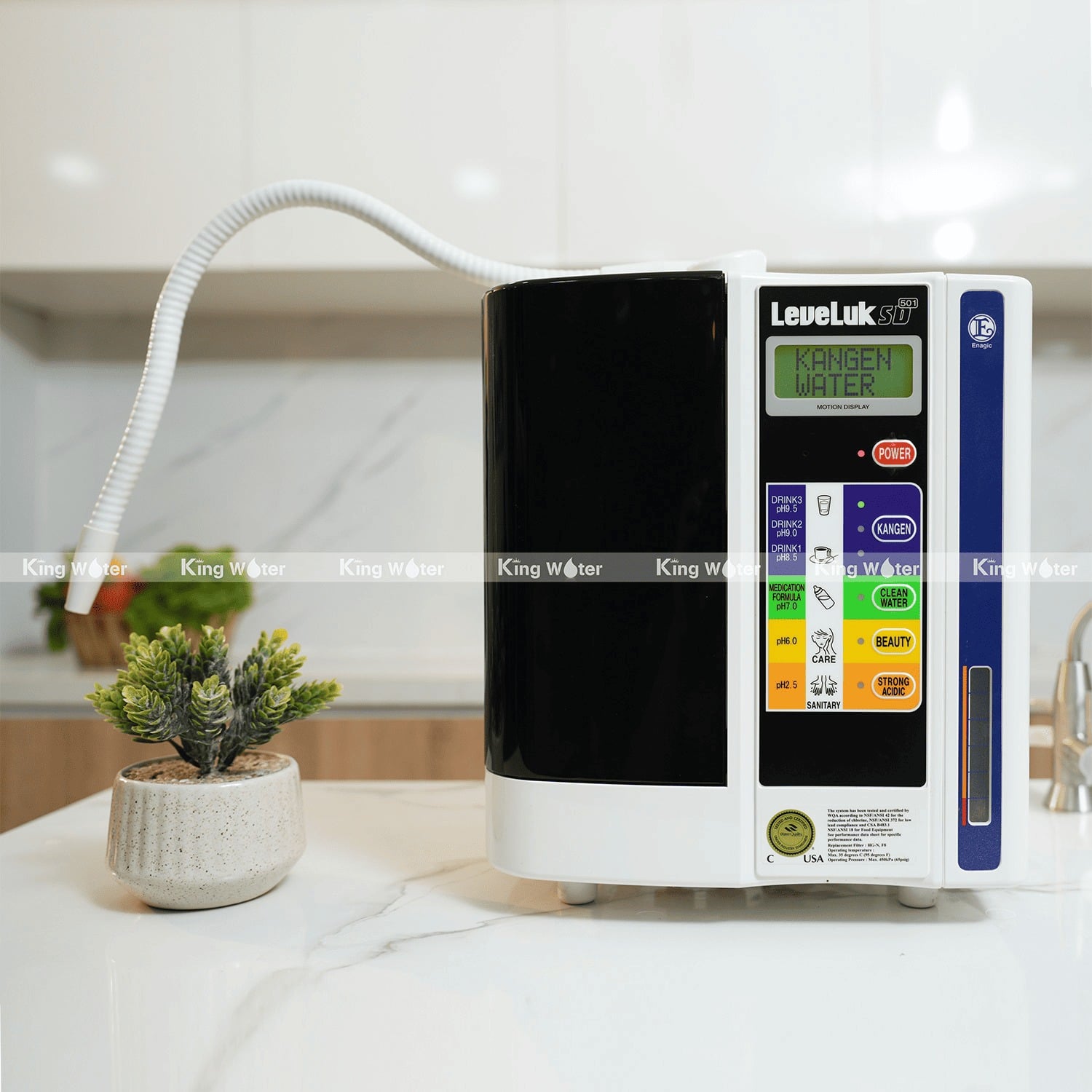 Máy Lọc Nước Ion Kiềm Hydrogen Nóng Lạnh Nguội 10 Lõi Mutosi MP-S1021H (demo giao diện)