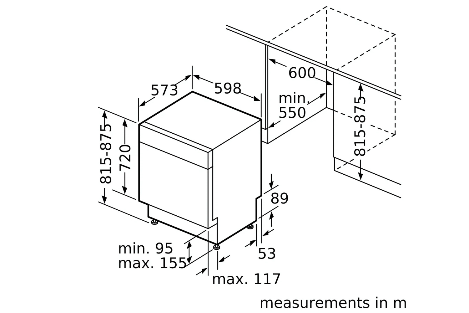 Máy Rửa Bát Âm Bán Phần Bosch SMU6ECS57E Series 6