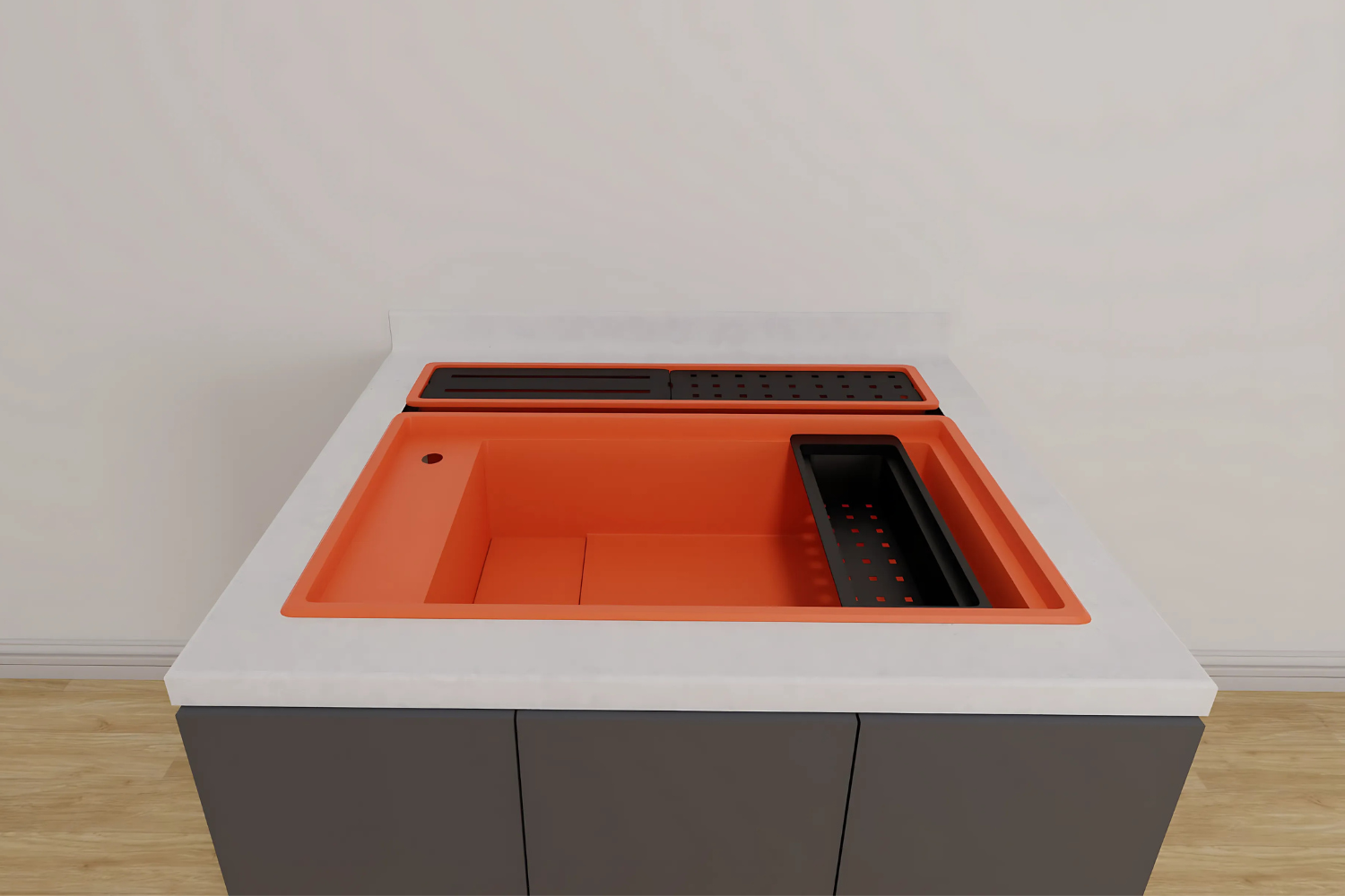 Chậu Rửa Bát 2 Hố Đá Granite Malloca MYST K83S - MYST K83L | Màu Cá Hồi