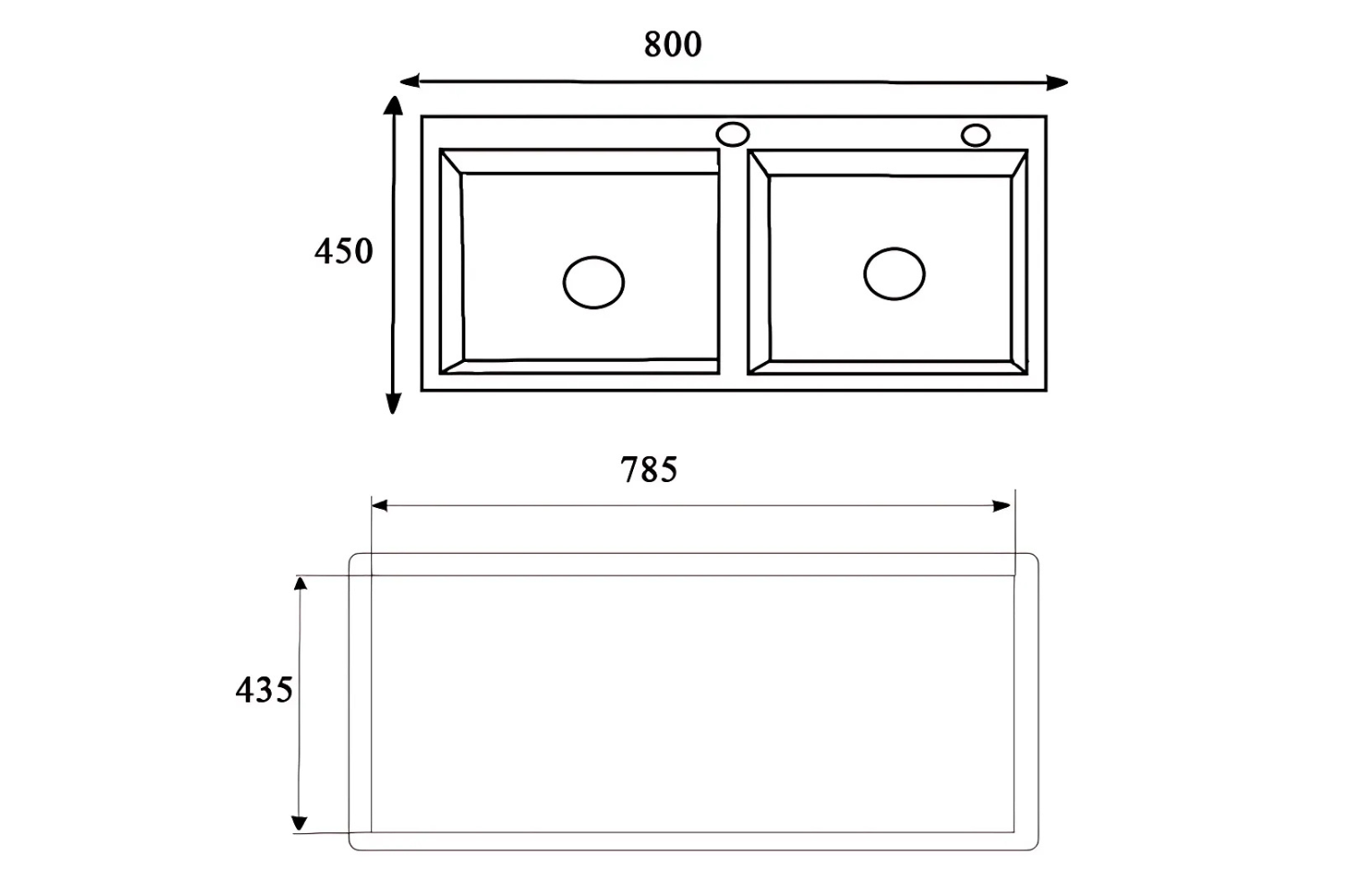 Chậu Rửa Bát 2 Hố Inox 304 Eurosun SKYLAND HANDMADE EU-8246HS