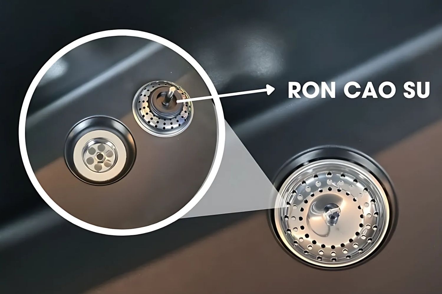 Chậu Rửa Bát 1 Hố Bằng Đá Granstone Hafele HS20-GEN1S80 (570.30.300) | Màu Đen