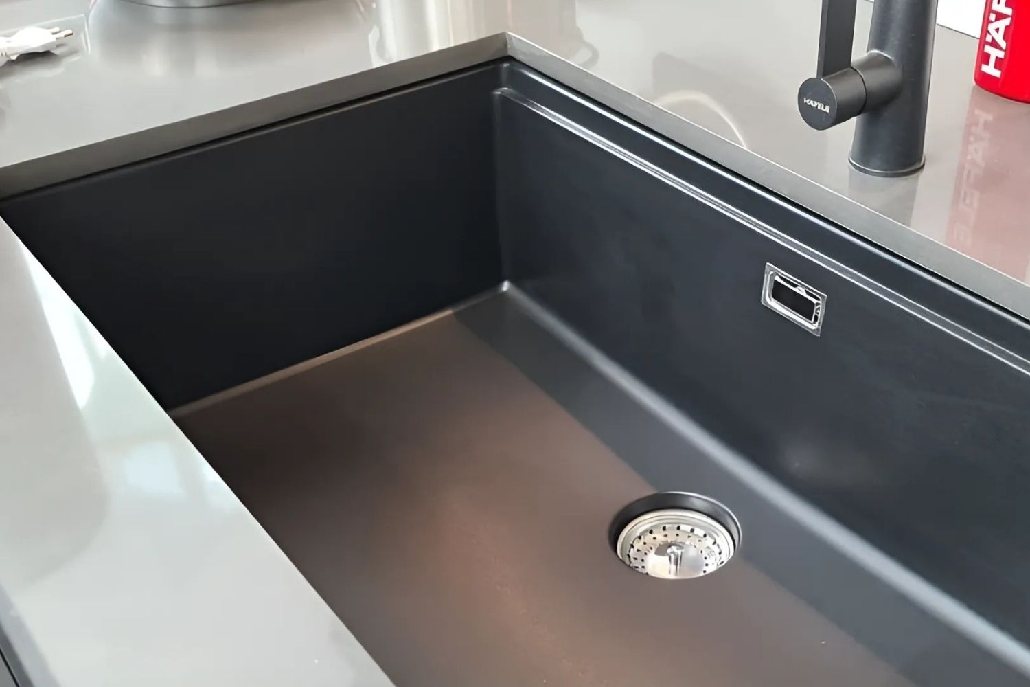 Chậu Rửa Bát 1 Hố Bằng Đá Granstone Hafele HS20-GEN1S80 (570.30.300) | Màu Đen