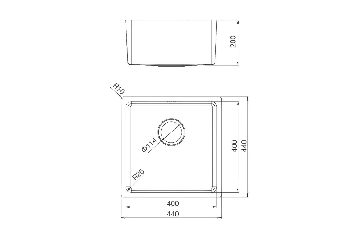 Chậu Rửa Bát 1 Hố Inox 304 Malloca MS 6044