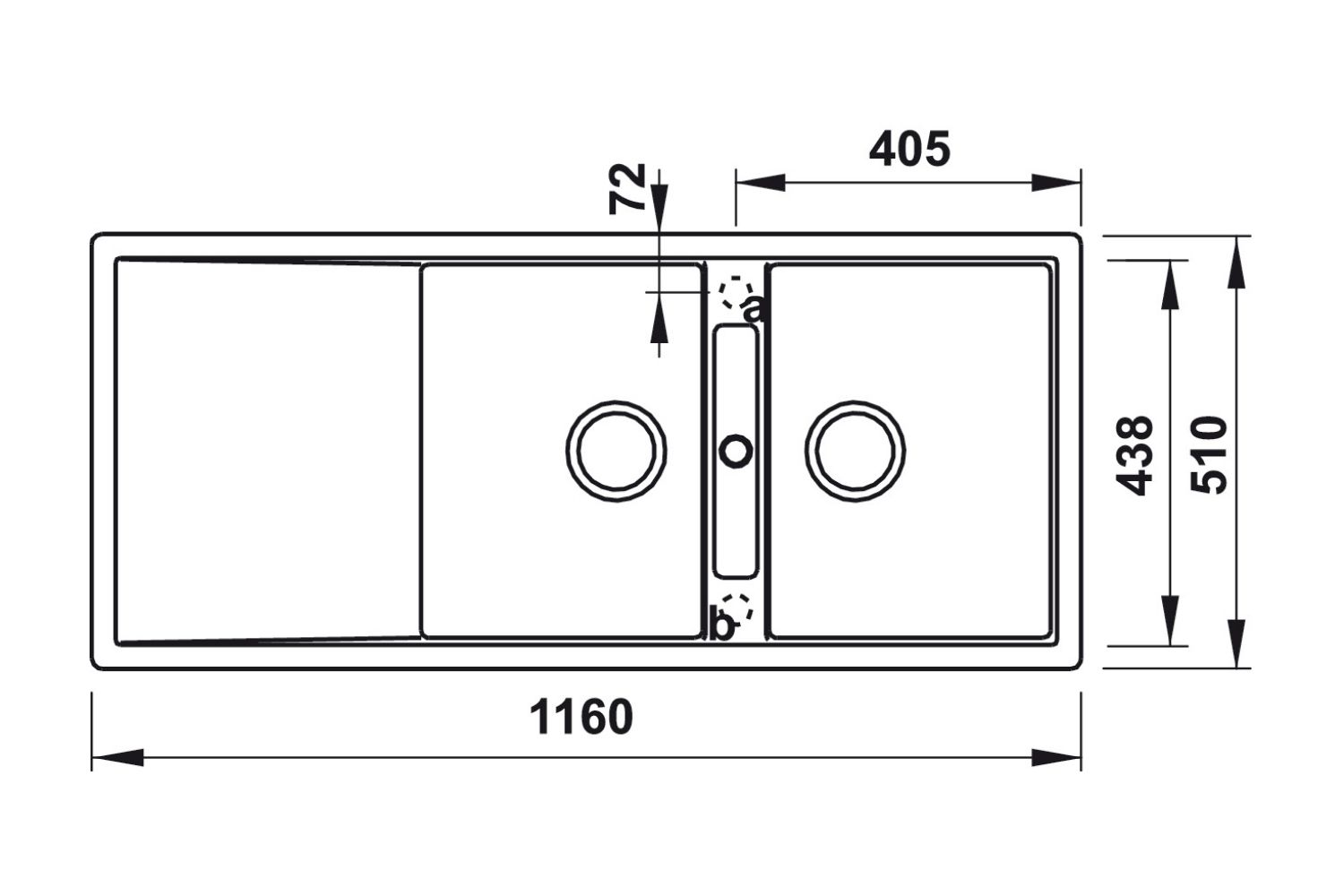 Chậu Rửa Bát 2 Hố Bằng Đá Granite Hafele HS20-GKD2S80 (570.33.530) | Màu Xám