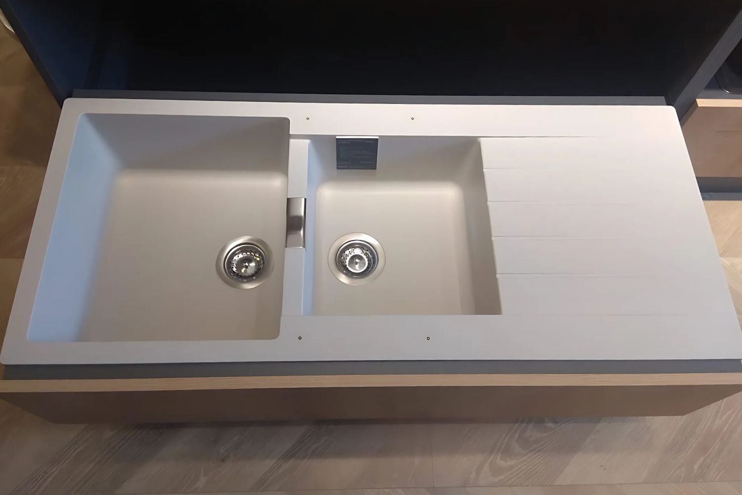 Chậu Rửa Bát 2 Hố Bằng Đá Granstone Hafele HS19-GED2S80 (570.35.470) | Màu Kem