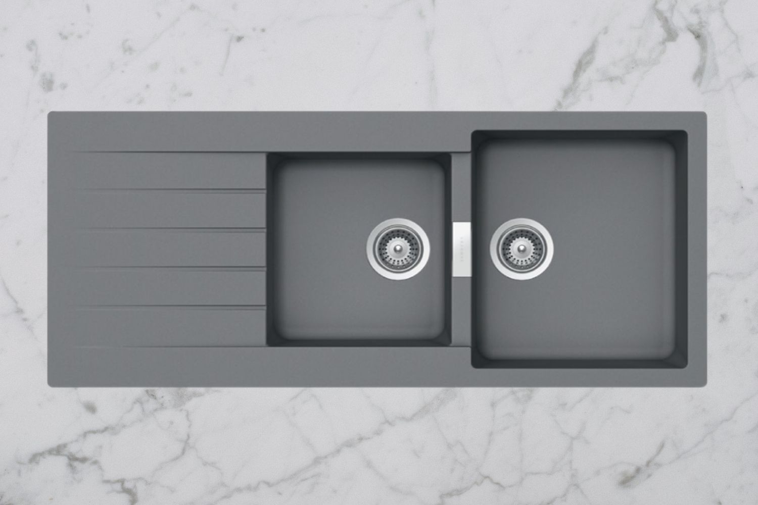 Chậu Rửa Bát 2 Hố Bằng Đá Granstone Hafele HS19-GED2S80 (570.35.570) | Màu Xám