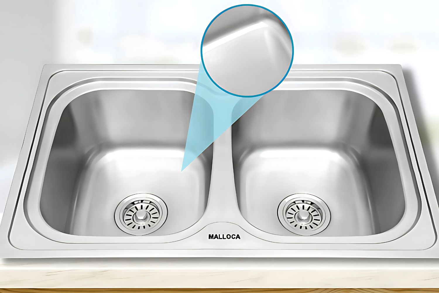 Chậu Rửa Bát 2 Hố Inox 304 Malloca MS 1001 NEW