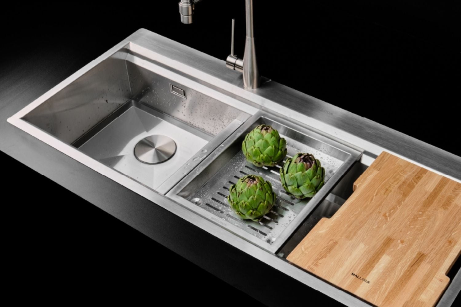 Chậu Rửa Bát 2 Hố Inox 304 Malloca Slide MS 1162R