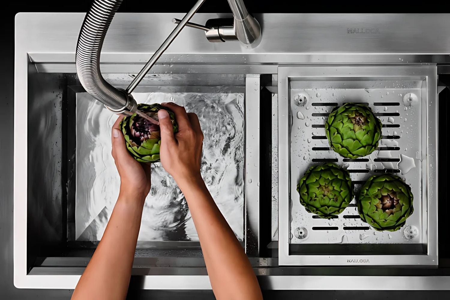 Chậu Rửa Bát 2 Hố Inox 304 Malloca Slide MS 1162R