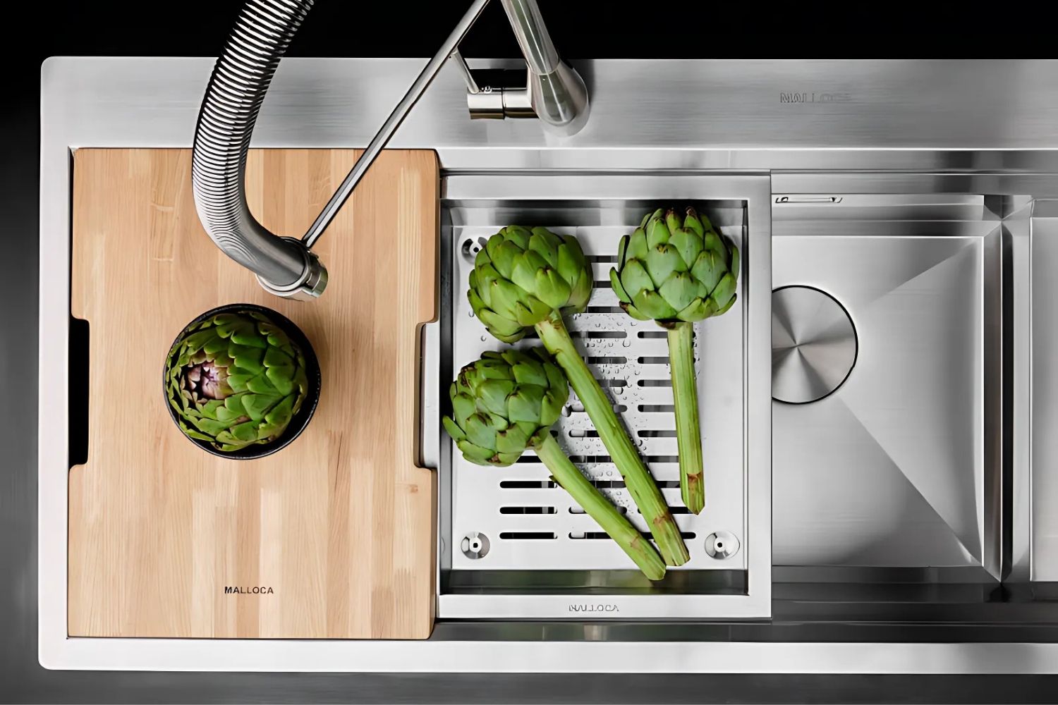 Chậu Rửa Bát 2 Hố Inox 304 Malloca Slide MS 1162R