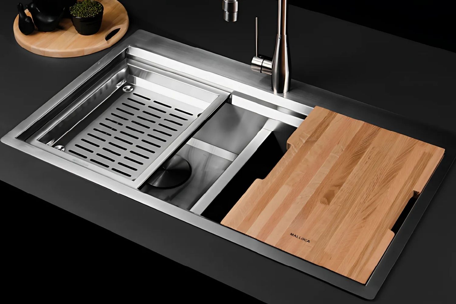 Chậu Rửa Bát 2 Hố Inox 304 Malloca Slide MS 862