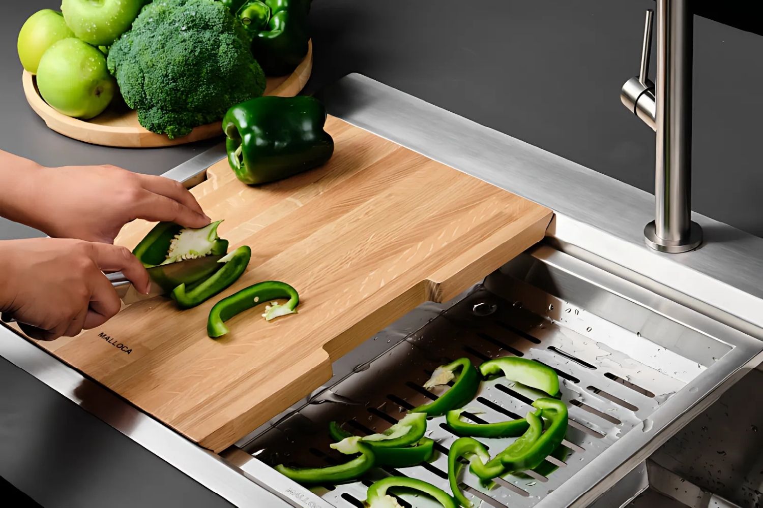 Chậu Rửa Bát 2 Hố Inox 304 Malloca Slide MS 862