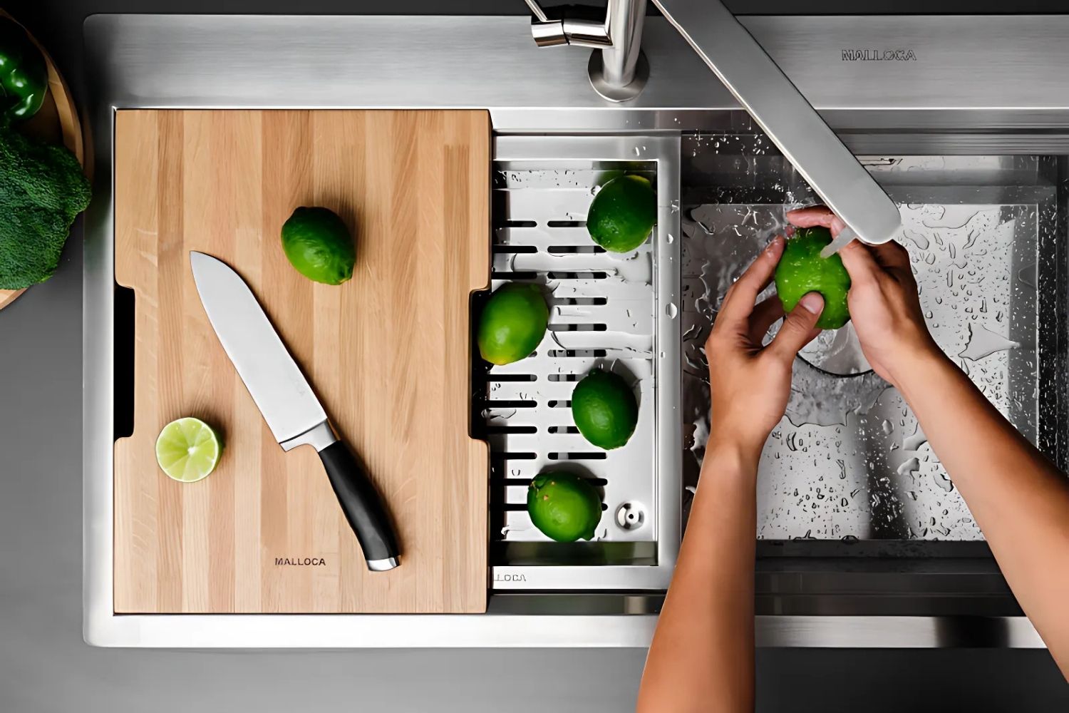 Chậu Rửa Bát 2 Hố Inox 304 Malloca Slide MS 862