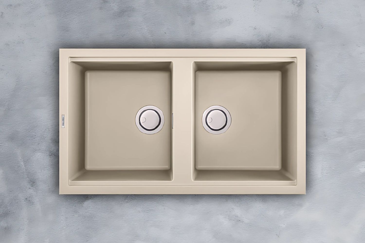 Chậu Rửa Bát 2 Hố Bằng Đá Granite Malloca BIANCO K-45062 | Màu Kem