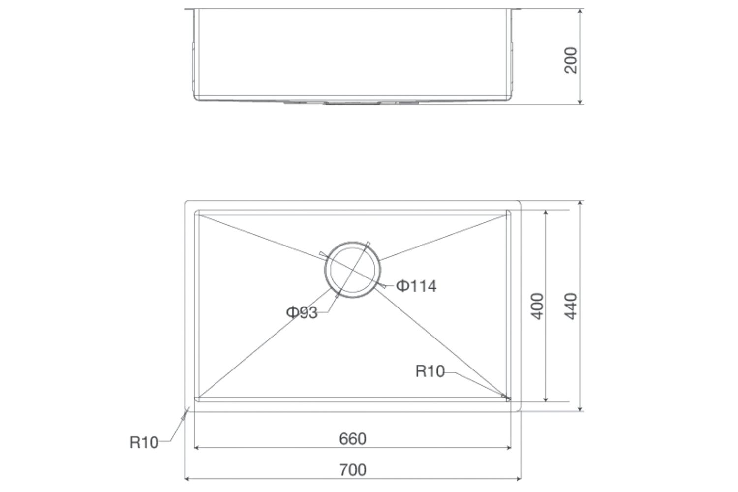Chậu Rửa Chén 1 Hố Inox 304 Malloca MS 6070