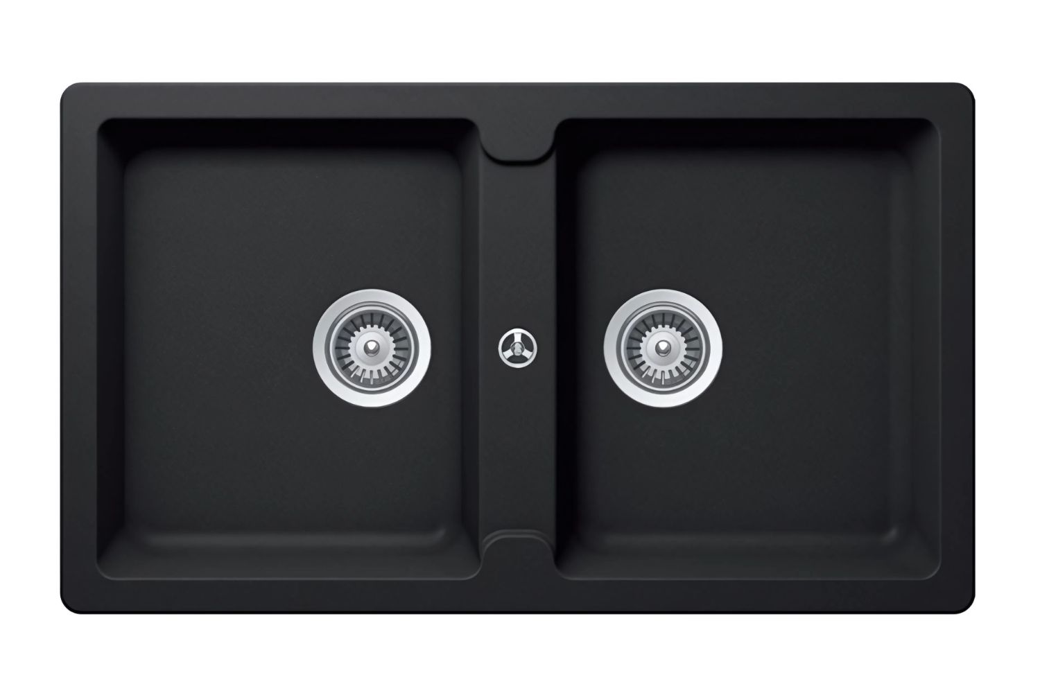 Chậu Rửa Bát 2 Hố Bằng Đá Granstone Hafele HS19-GEN2S90 (570.36.300) | Màu Đen