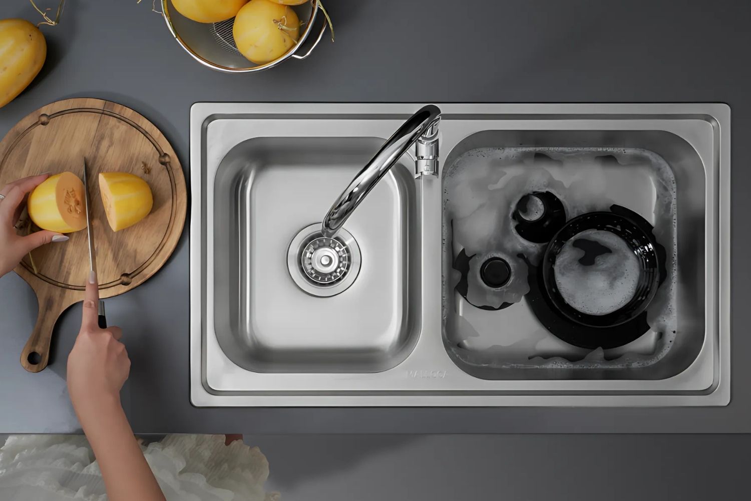 Chậu Rửa Chén 2 Hố Inox 304 Malloca MS 2076E (ECO)