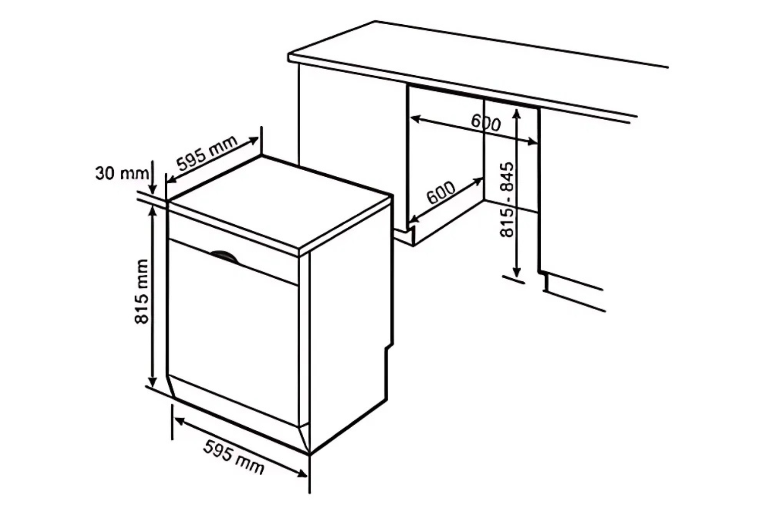 Máy Rửa Bát Độc Lập Hafele HDW-F60C | 533.23.200
