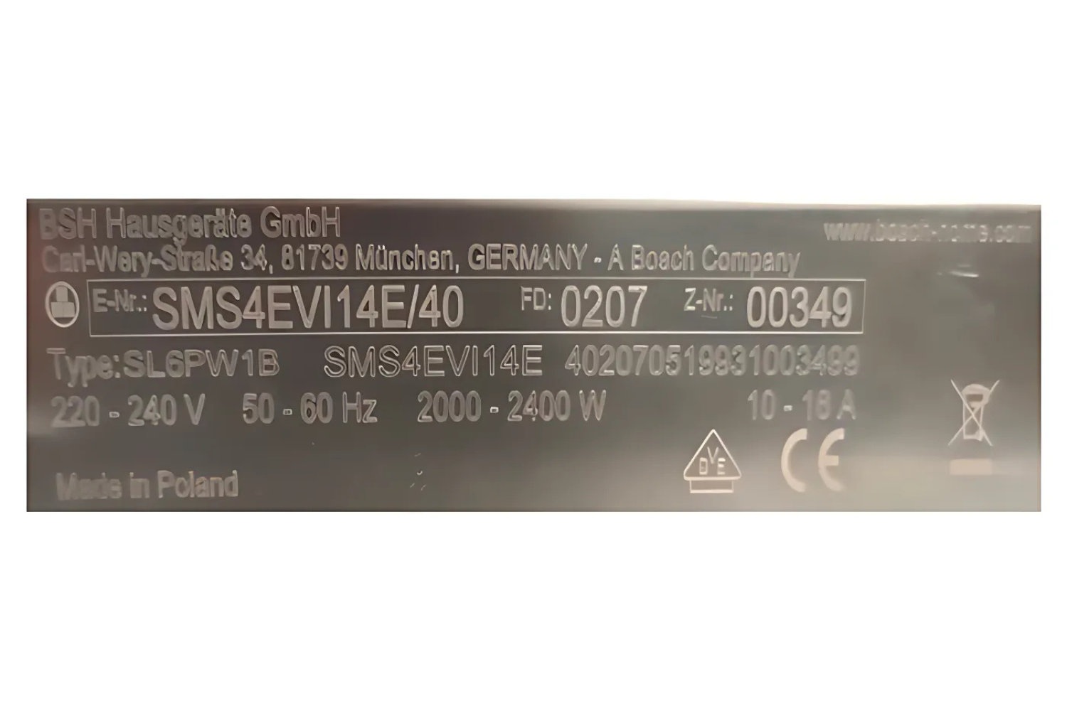 Máy Rửa Bát Độc Lập Bosch SMS4EVI14E Series 4