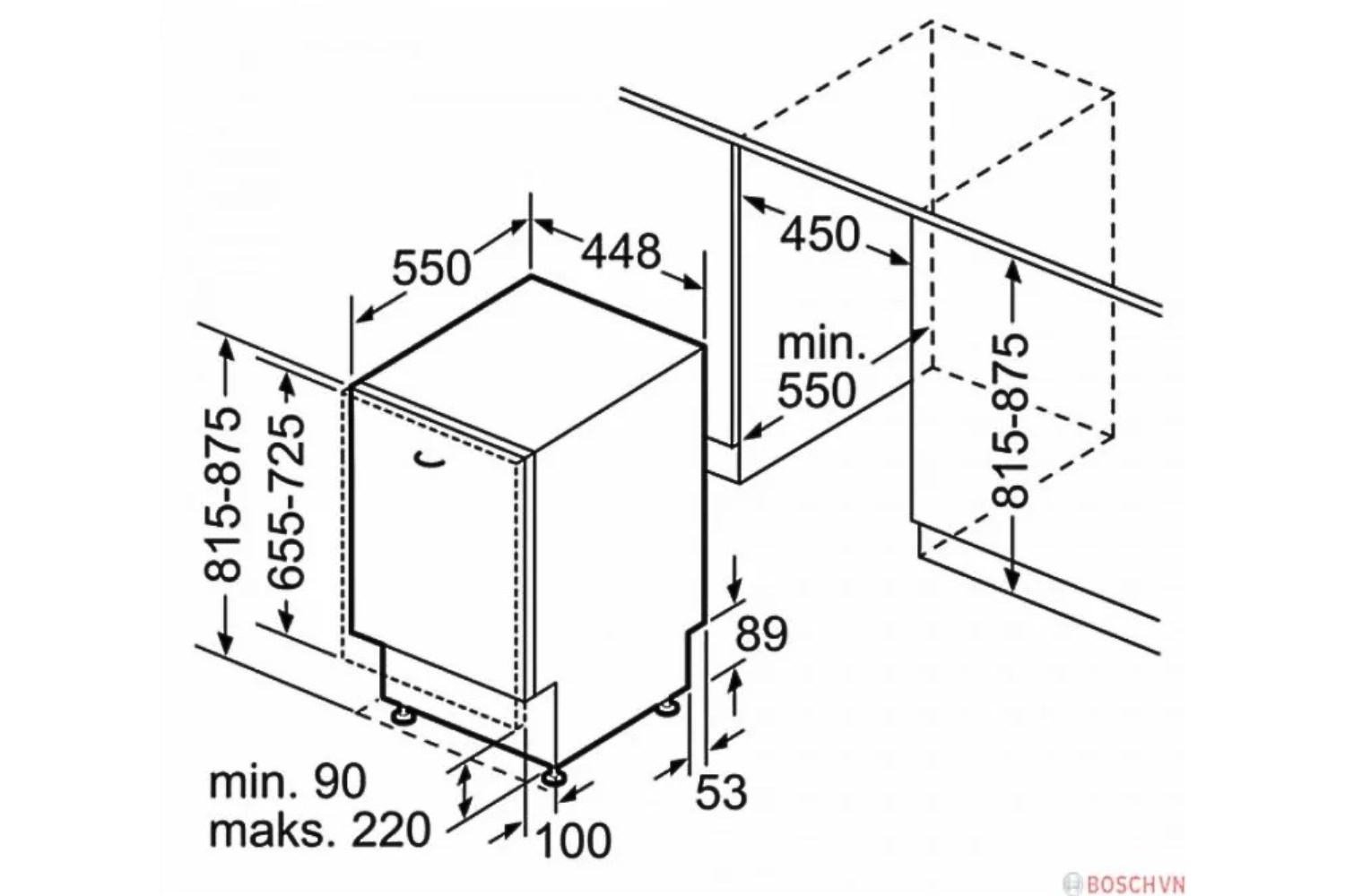 Máy Rửa Bát Độc Lập Bosch SMS2ITI41G Series 2