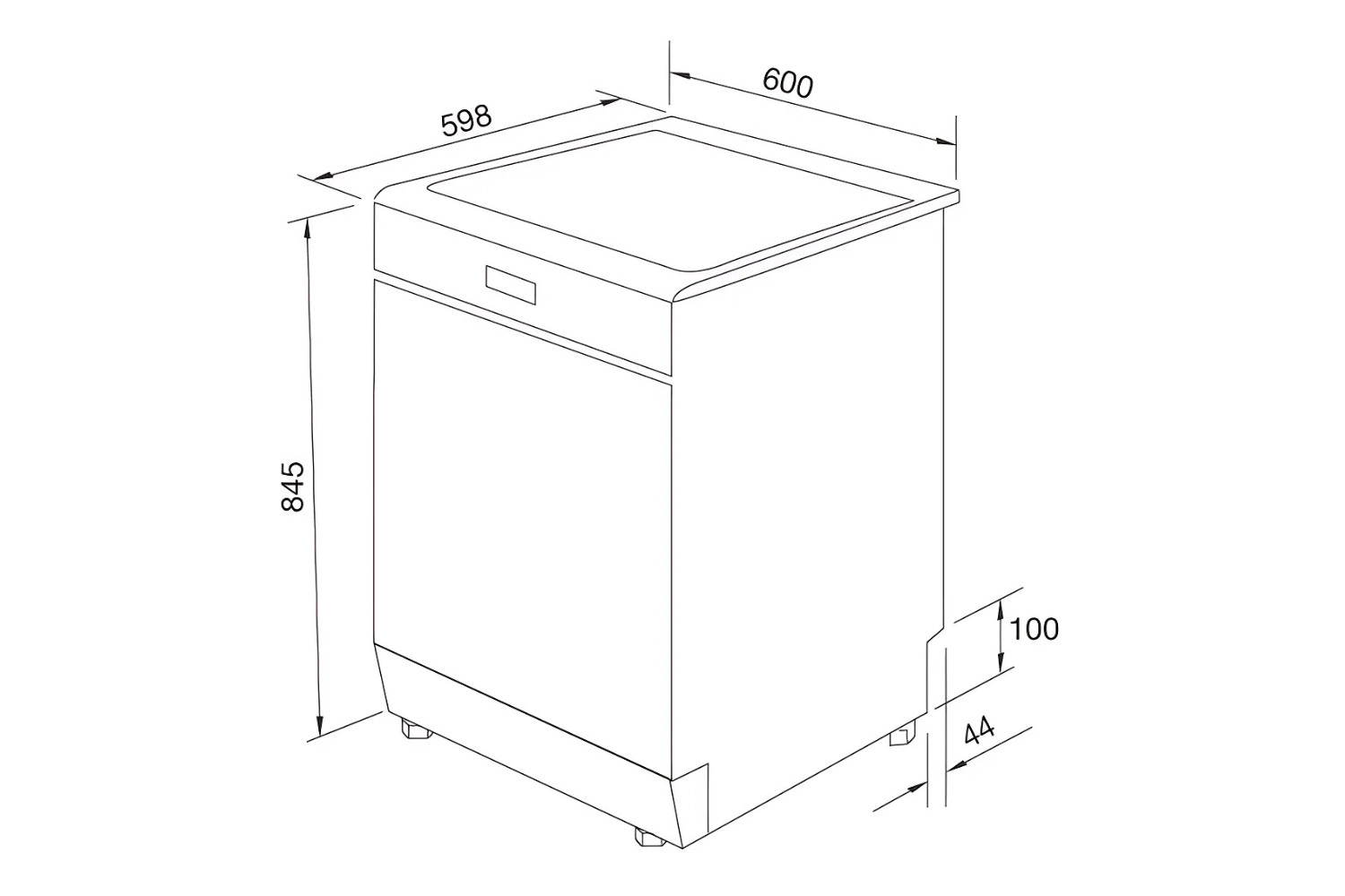 Máy Rửa Chén Độc Lập Malloca WQP12-7635BS