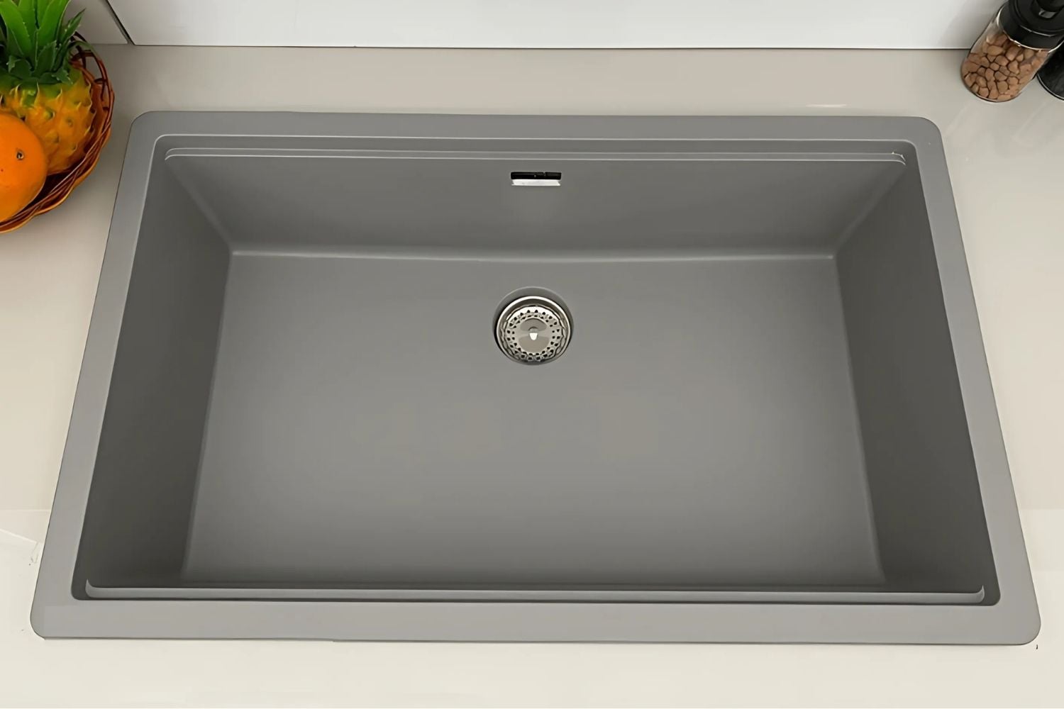 Chậu Rửa Bát 1 Hố Bằng Đá Granstone Hafele HS20-GEN1S80 (570.30.500) | Màu Xám