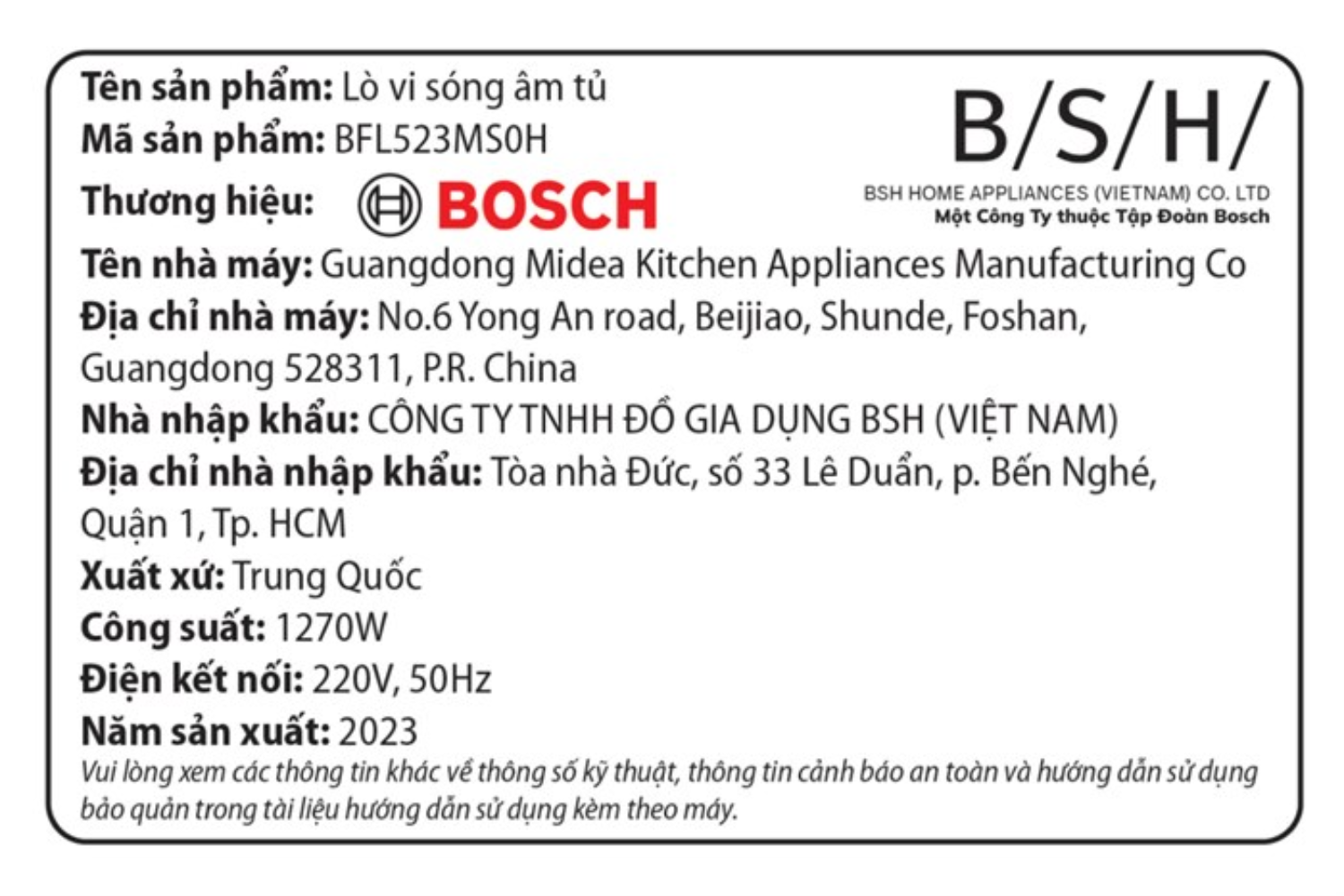 Lò Vi Sóng Âm Tủ Bosch BFL523MS0H Series 4 | Dung Tích 20L