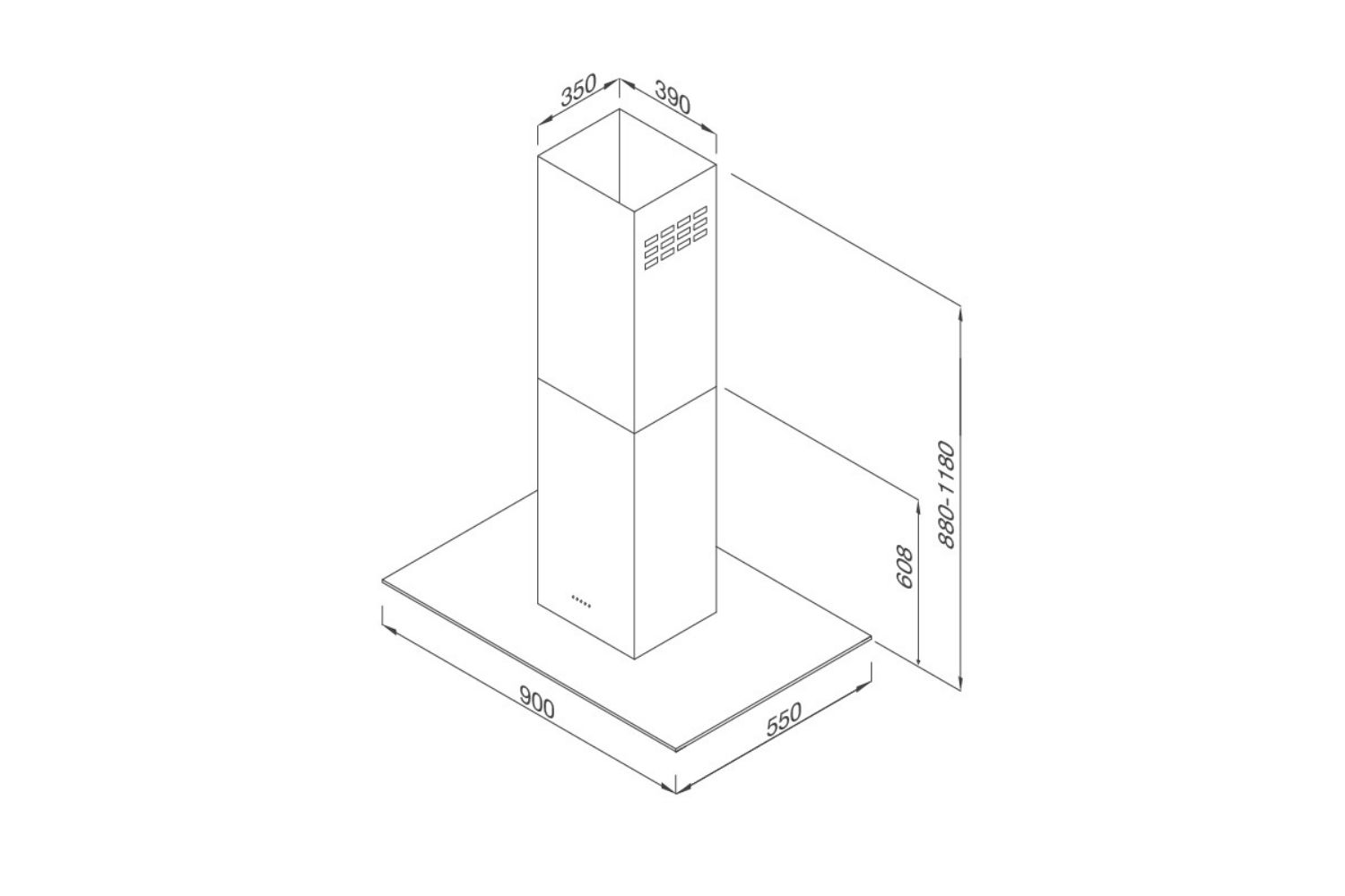 Máy hút mùi đảo Malloca MC-9053 ISLA
