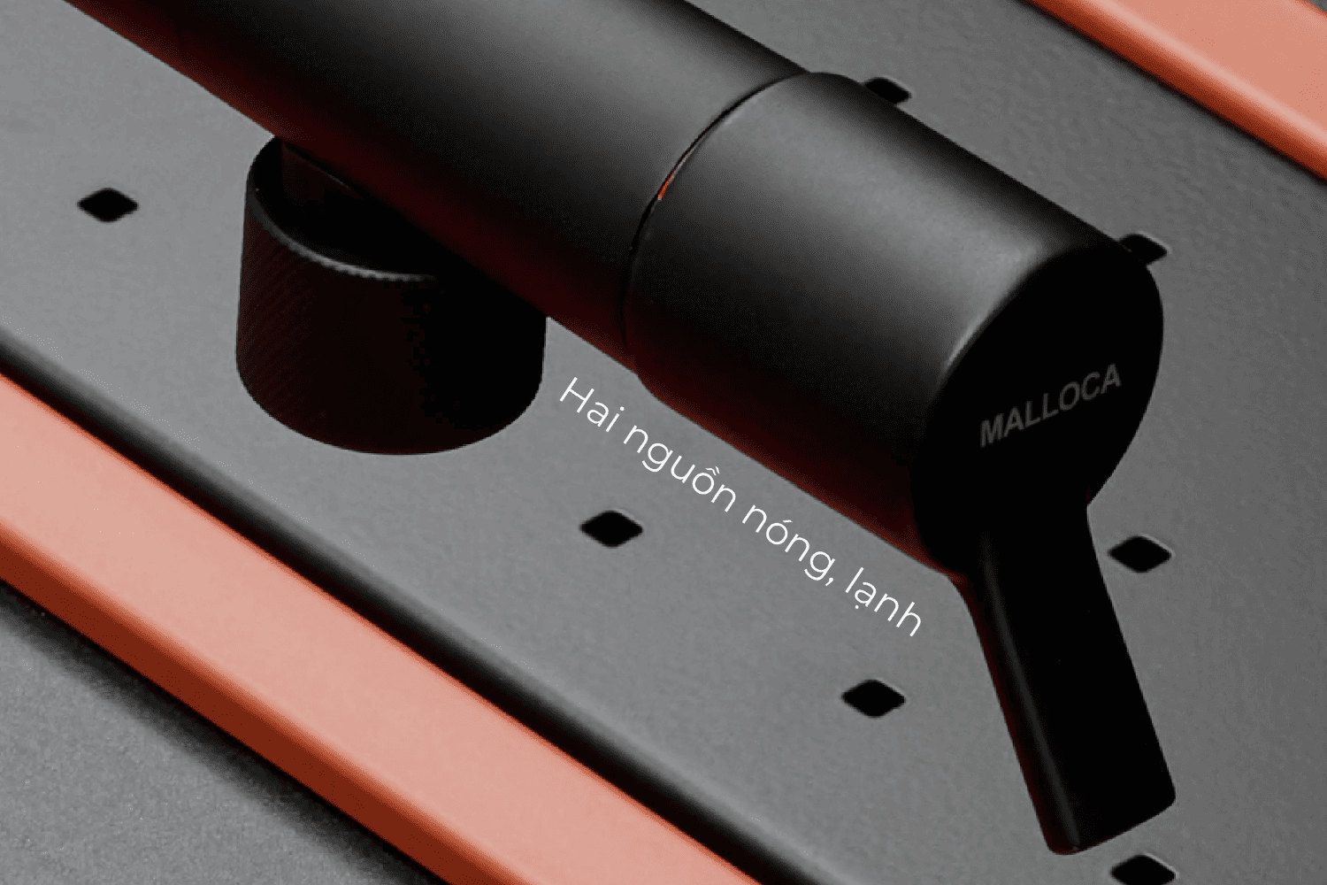 Vòi Rửa Bát Nóng Lạnh Malloca MF-070 | Đồng Thau Sơn Giả Đá, Màu Đen