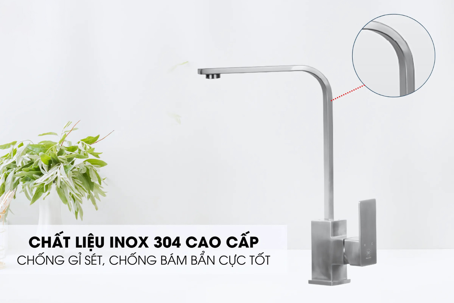Vòi Rửa Bát Nóng Lạnh Malloca K536S | Inox 304