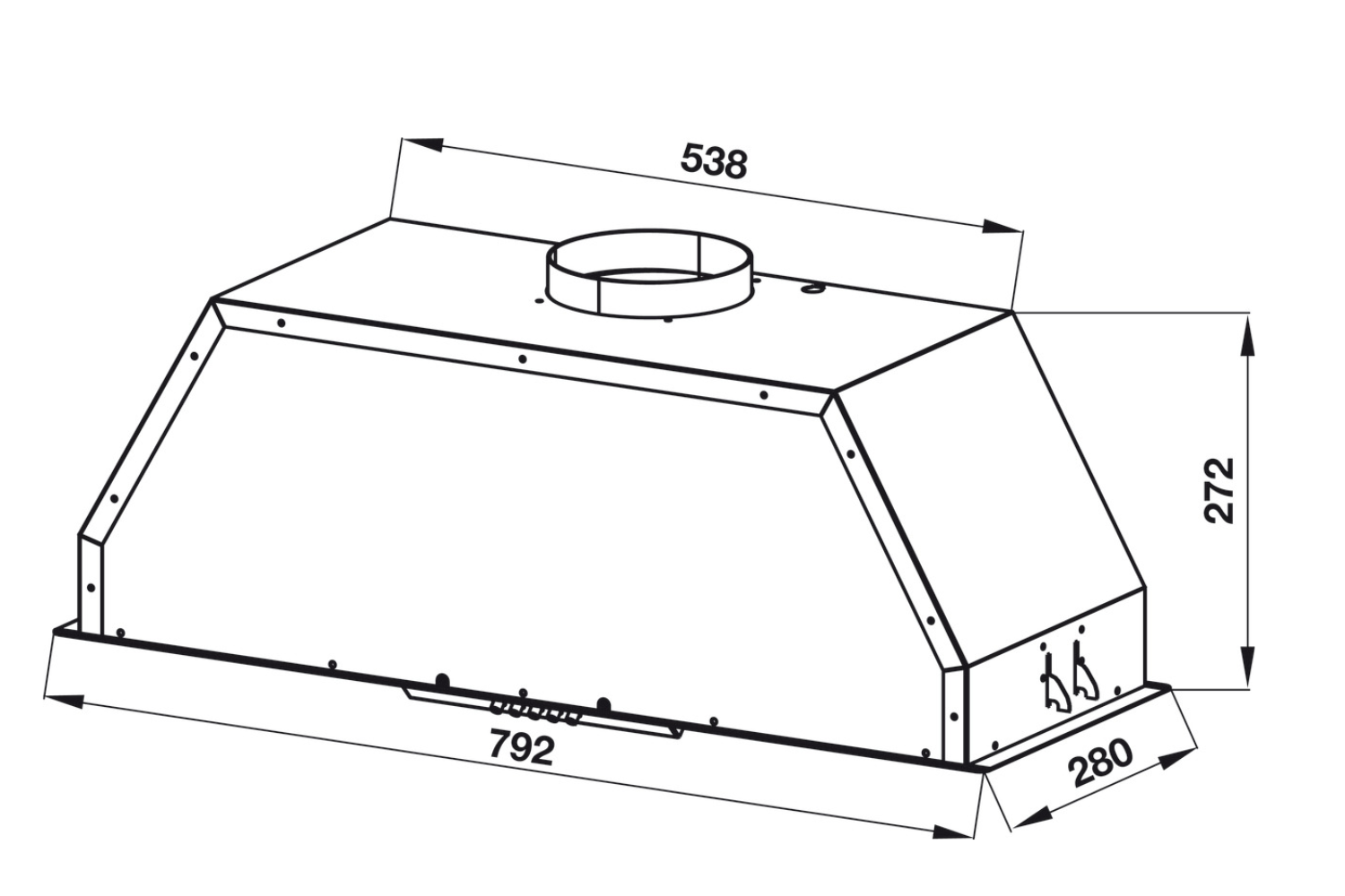 Máy hút mùi âm tủ Hafele HH-BI79A
