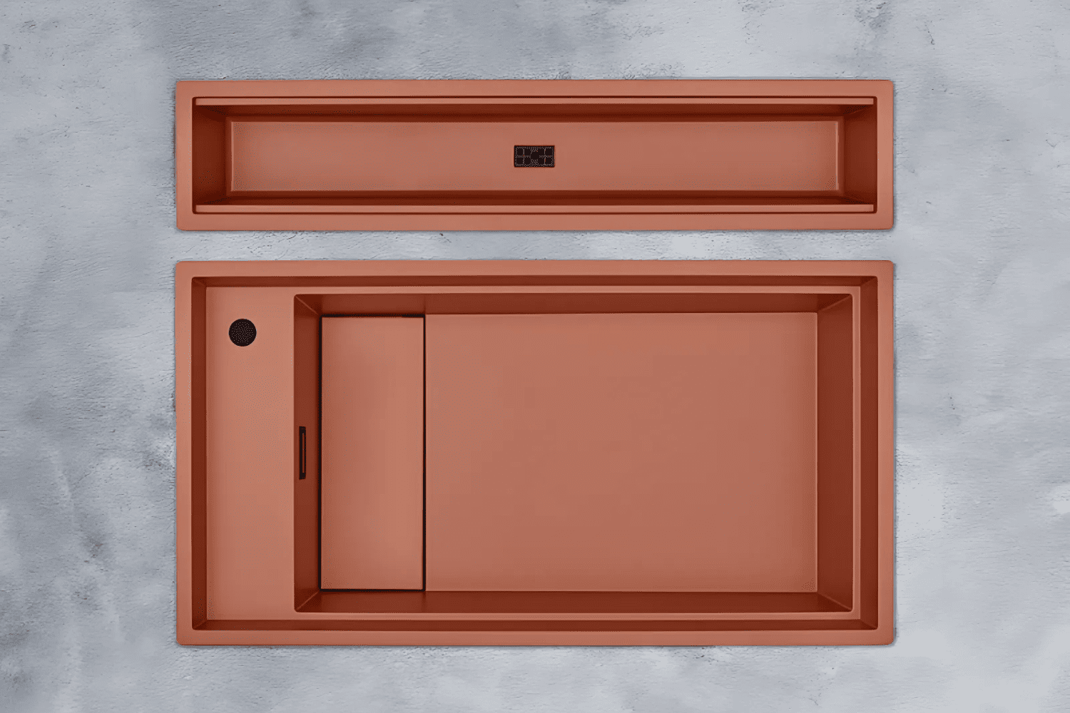 Hình Đại Diện Chậu Rửa Bát Đá Granite Nano Malloca MYST K83S - MYST K83L (2 Hố - Màu Cá Hồi)