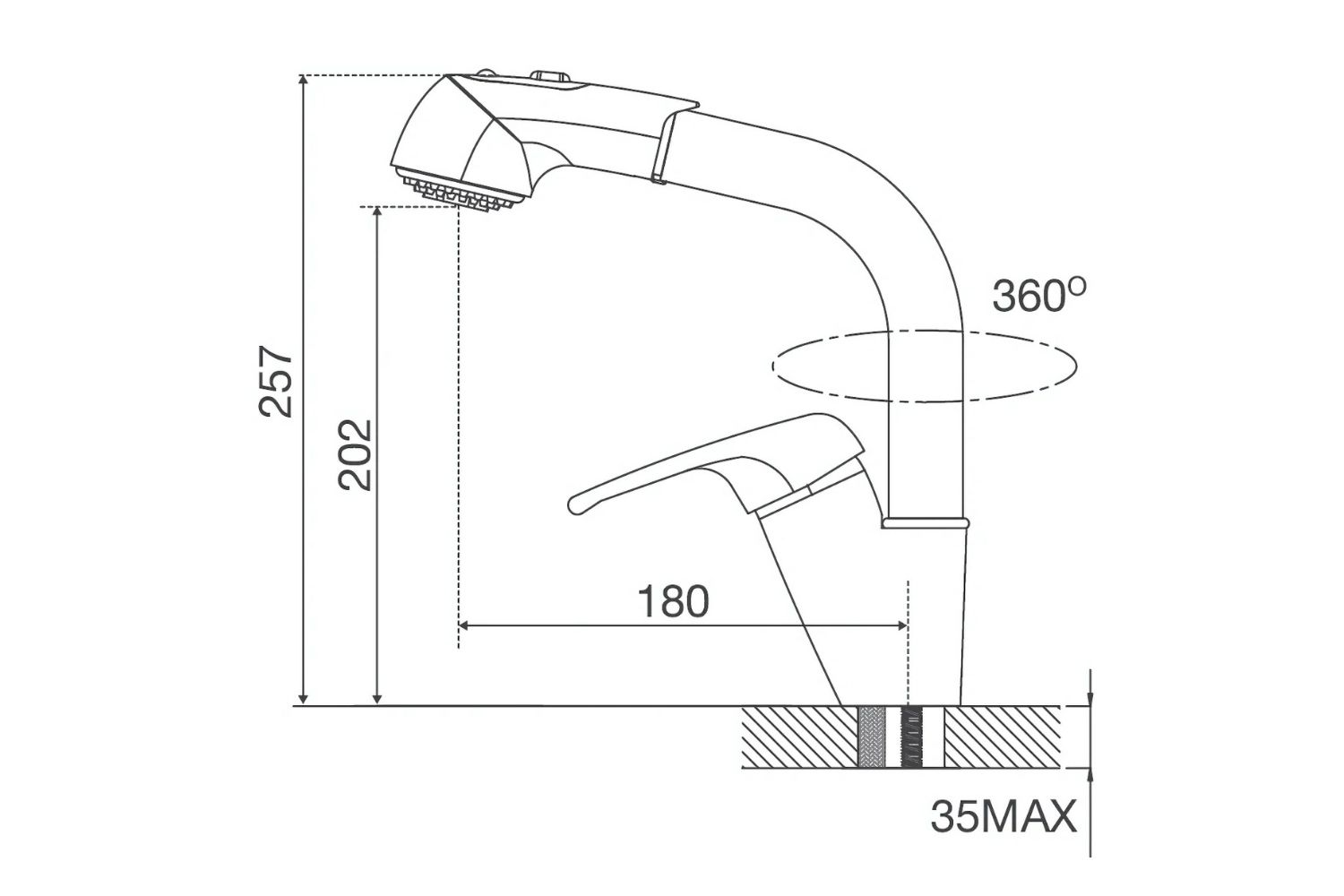 Vòi Rửa Bát Nóng Lạnh Dây Rút Malloca K140 | Đồng Thau Mạ Chrome