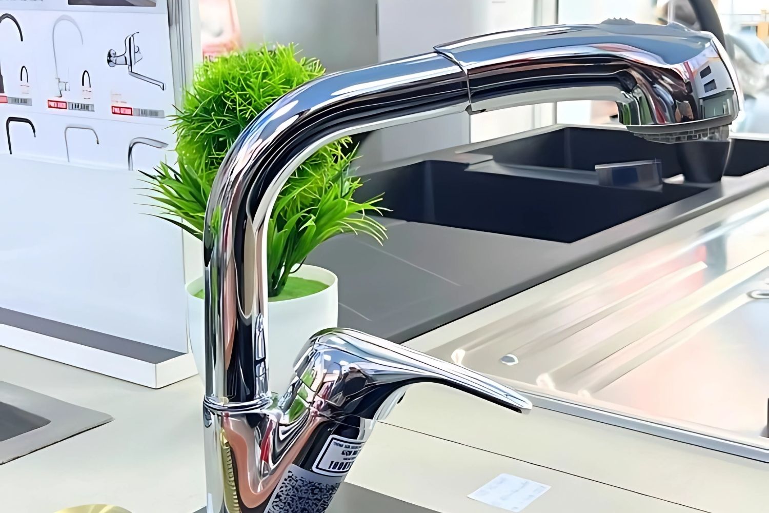 Vòi Rửa Bát Nóng Lạnh Dây Rút Malloca K140 | Đồng Thau Mạ Chrome