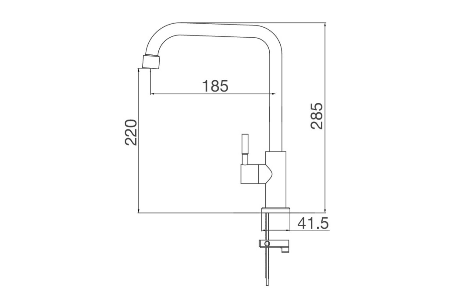 Vòi Rửa Bát 1 Nguồn Nước Lạnh Malloca K-115 XFIT | Inox 304