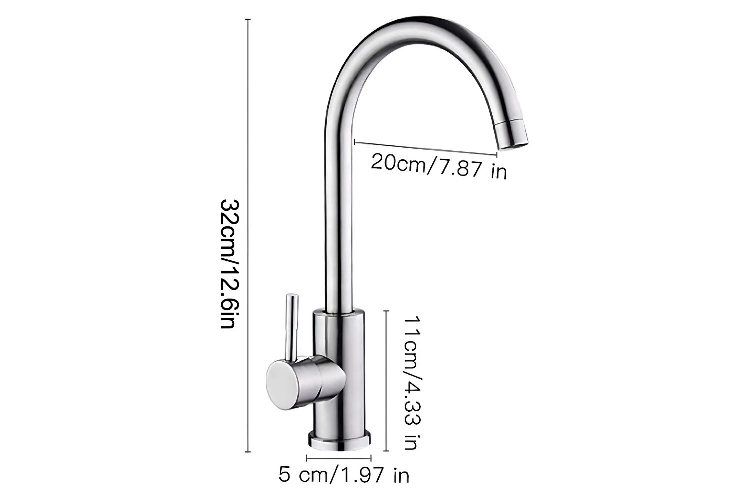 Vòi Rửa Bát Nóng Lạnh Eurosun S-K025 | Đồng Thau Mạ Chrome