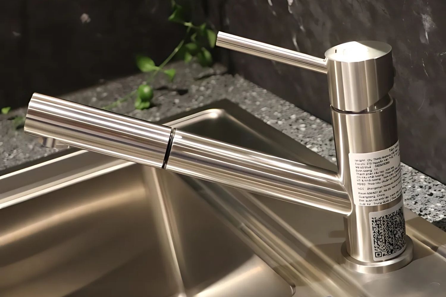 Vòi Rửa Bát Nóng Lạnh Dây Rút Malloca K110-SS | Inox 304