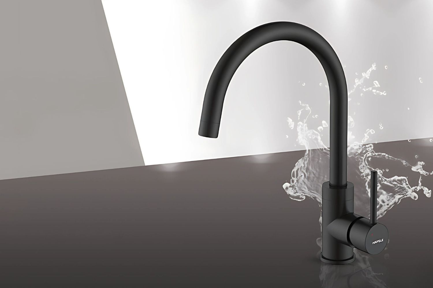 Vòi Rửa Bát Nóng Lạnh Hafele HT21-CH1F220C (577.56.300) | Đồng sơn giả đá, Màu đen