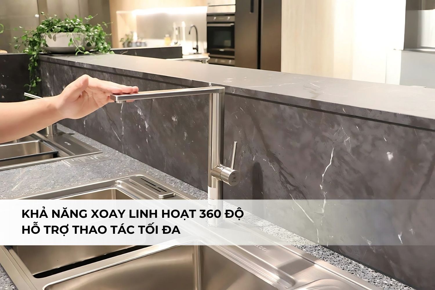 Vòi Rửa Bát Nóng Lạnh Malloca K061-SS | Inox 304