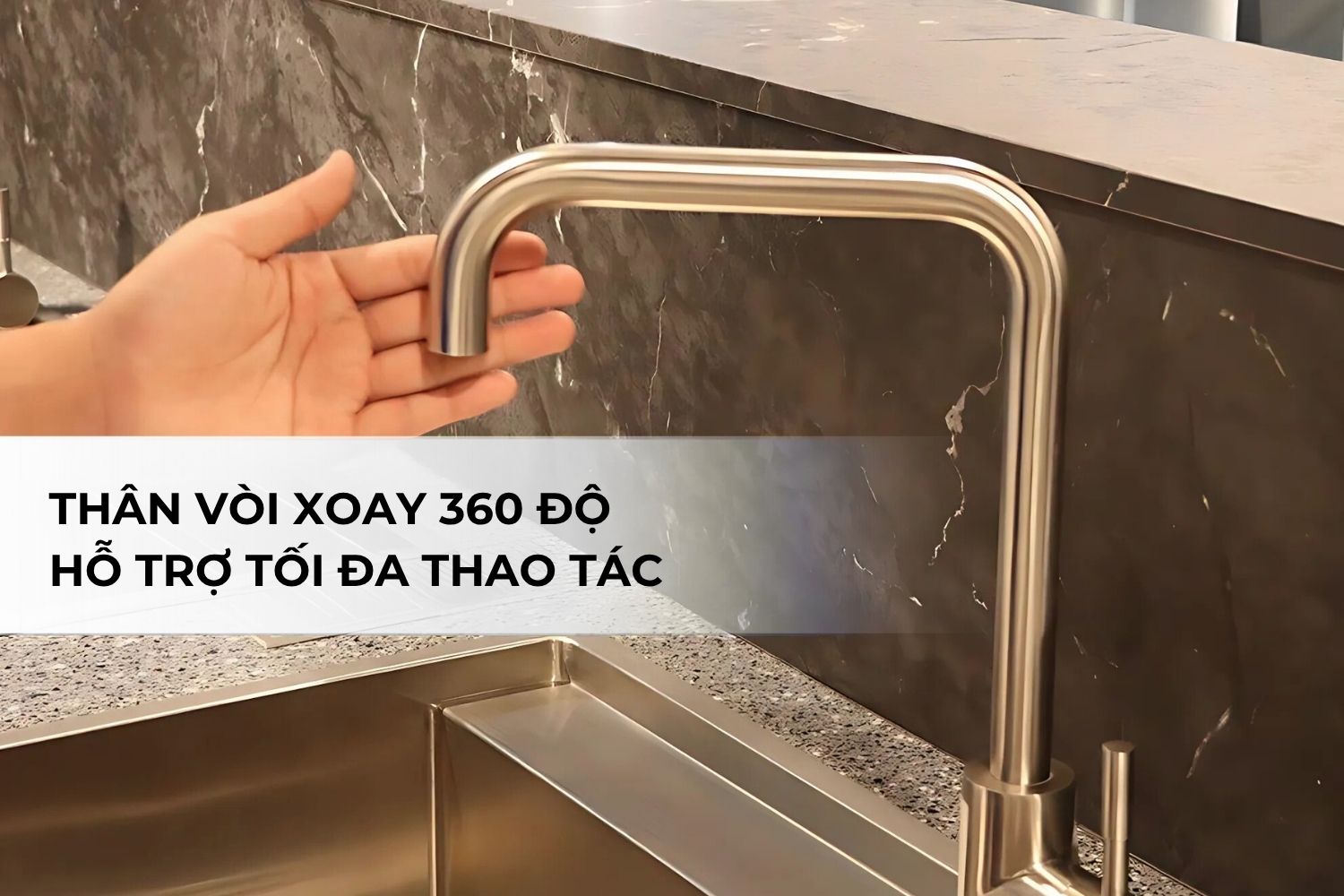 Vòi Rửa Bát Nóng Lạnh Malloca K559-SN | Inox 304