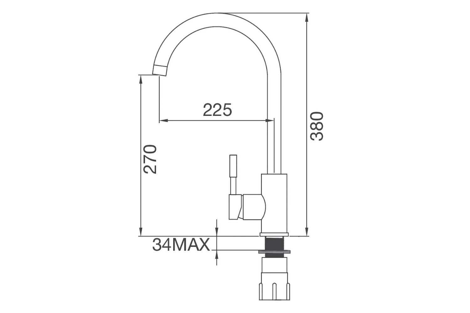 Vòi Rửa Bát Nóng Lạnh Malloca K569-SN | Inox 304 (ECO)