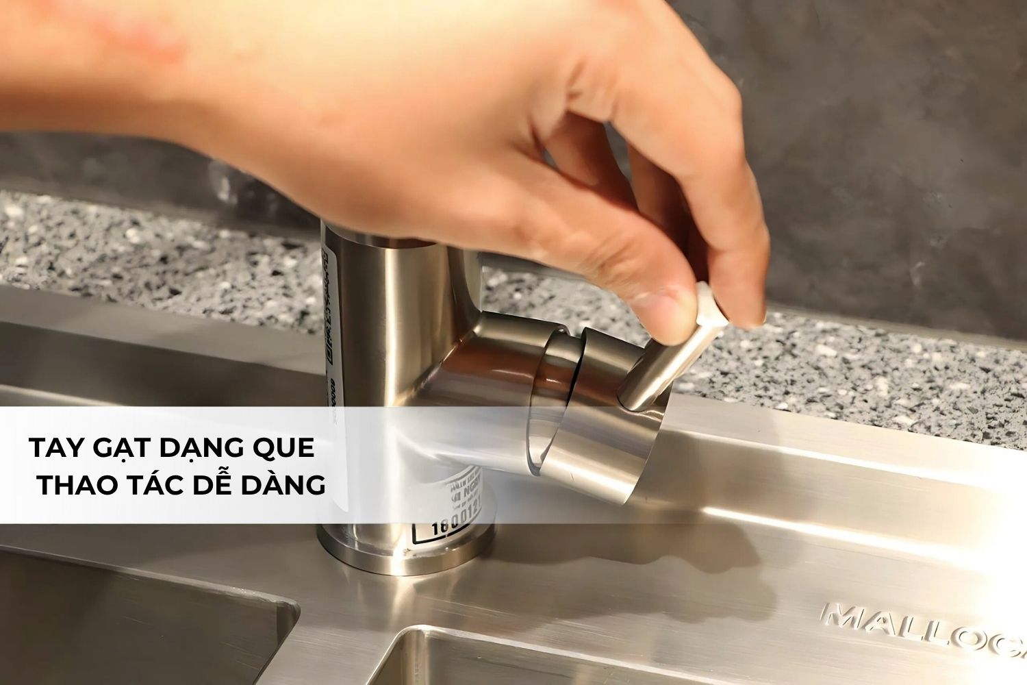 Vòi Rửa Bát Nóng Lạnh Malloca K569-SN | Inox 304 (ECO)