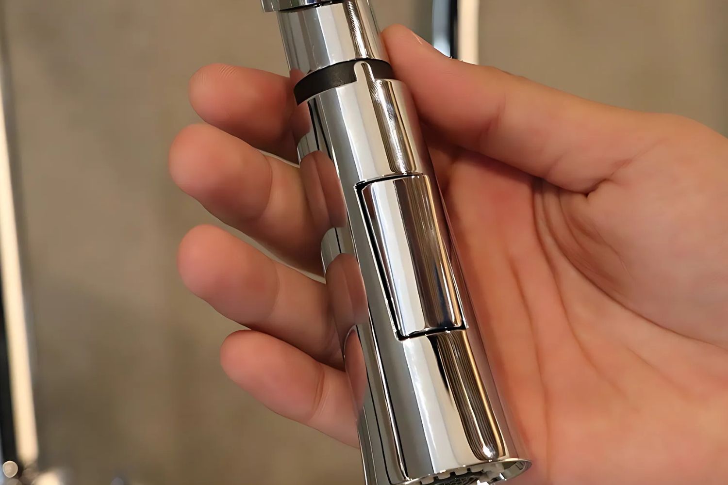 Vòi Rửa Bát Nóng Lạnh Dây Rút Malloca K012C | Đồng Thau Mạ Chrome