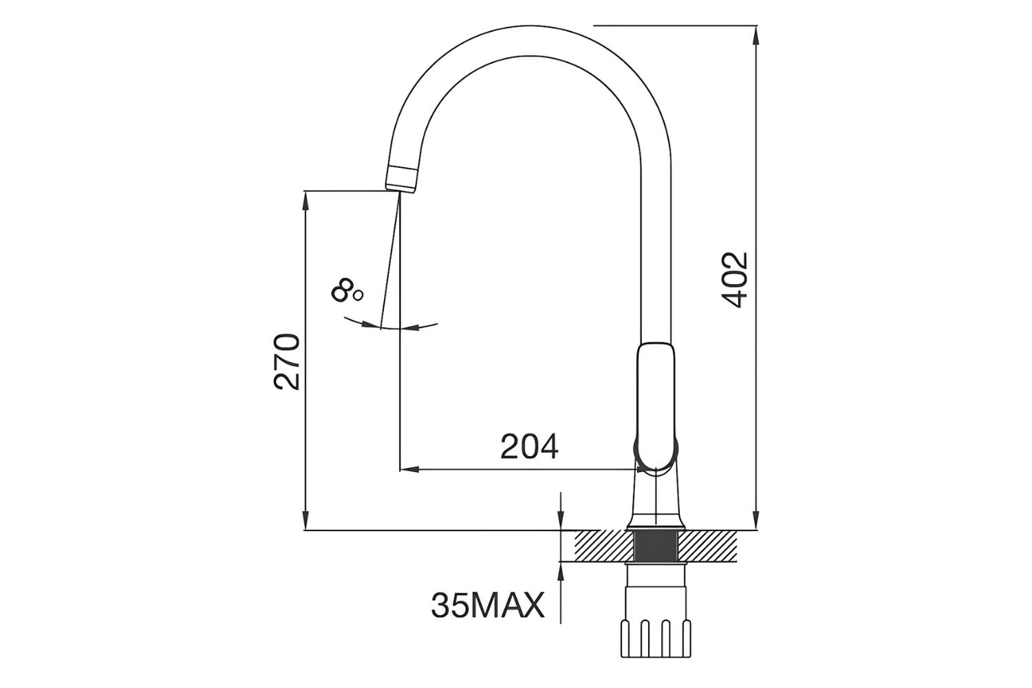 Vòi Rửa Bát Nóng Lạnh Malloca K77C | Đồng Thau Mạ Chrome