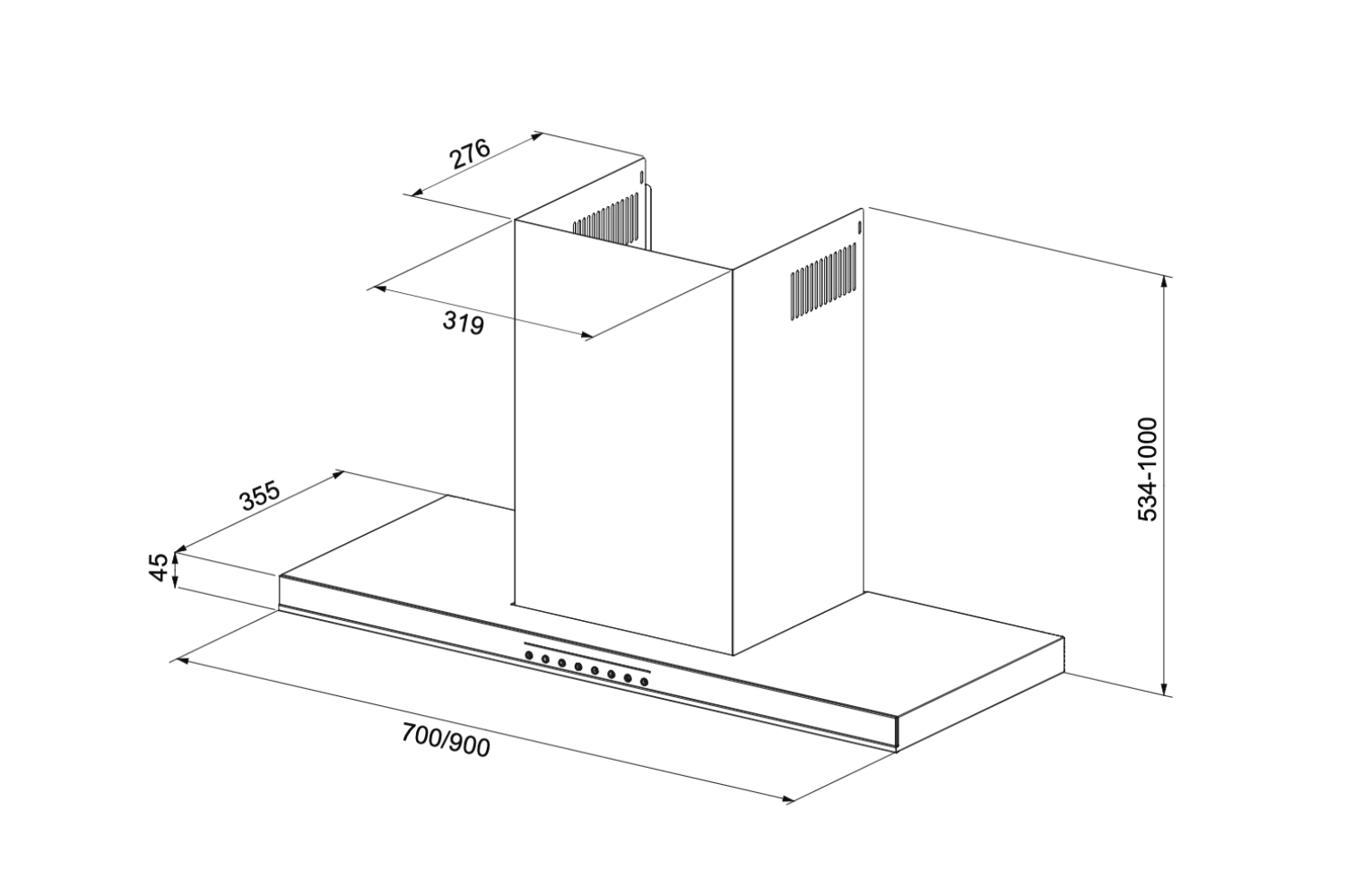 Máy hút mùi gắn tường Eurosun EH-70AF79 | 70cm