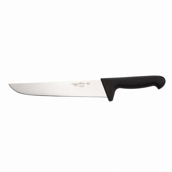 DAO SƠ CHẾ CÁN MÀU ĐEN 250MM (BUTCHER KNIFE STRAIGHT)