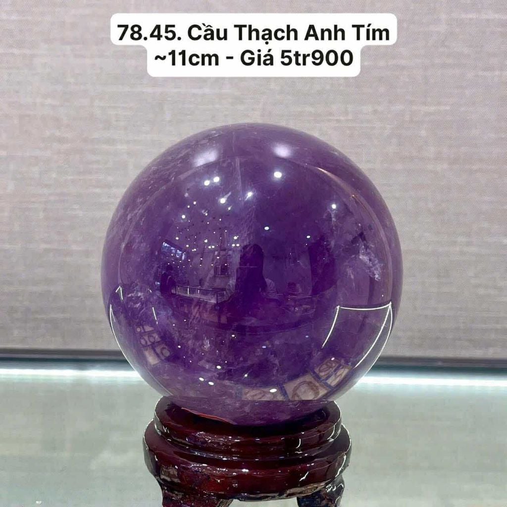 Cầu thạch anh tím ~11cm 78.45