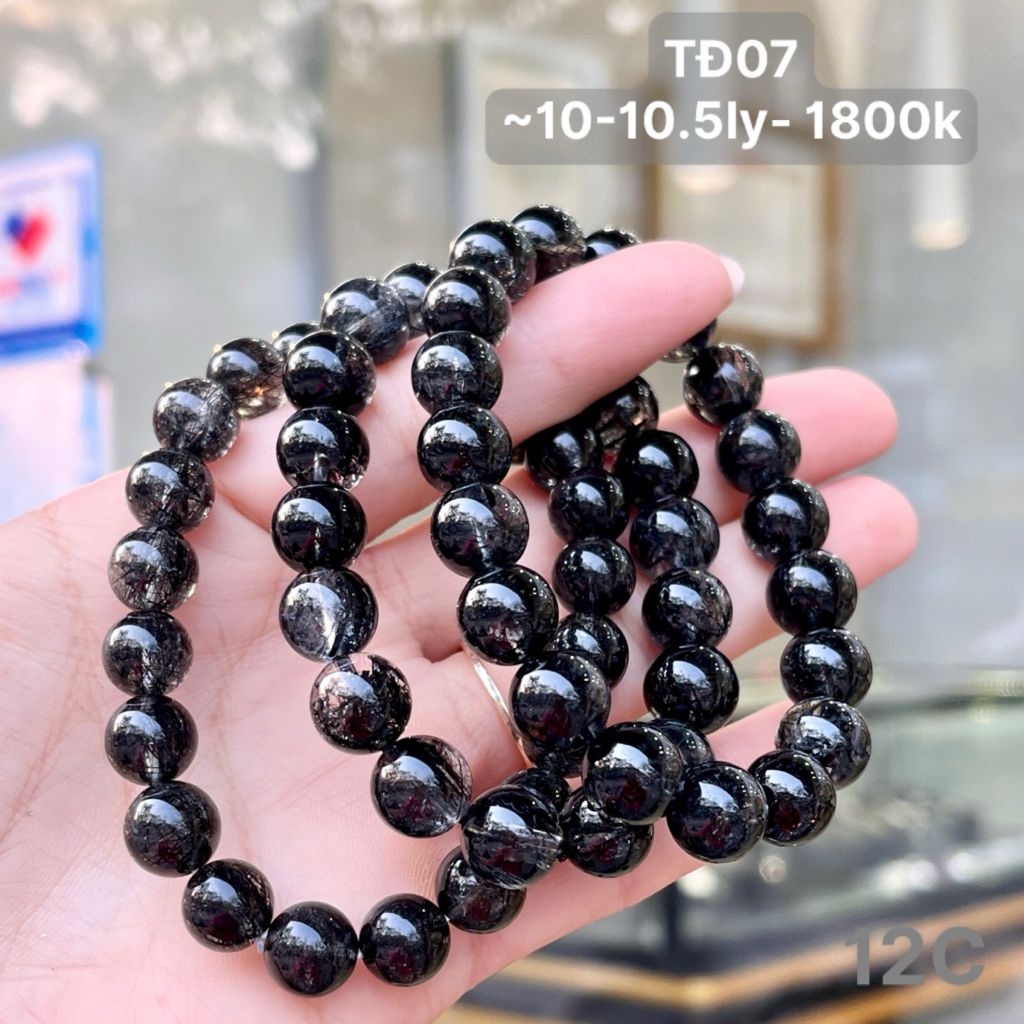Vòng Thạch Anh Tóc Đen 10mm TĐ07