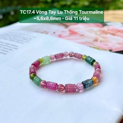 Vòng Tay Lu Thống Tourmaline ~5.6x8.6mm - TC17.4